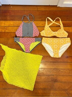 Medium Mixed Bikini set and swimsuit coverup